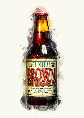 Vintage Beer Watercolor