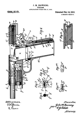 Firearm patent 1911
