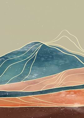 Abstract Mountain art