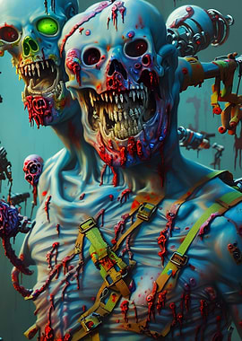 zombie art painting
