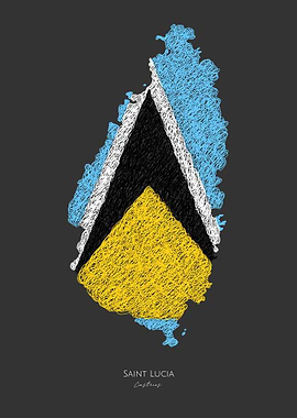 Saint Lucia World Cup Flag