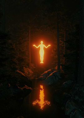 Night Pray 3D Render Art