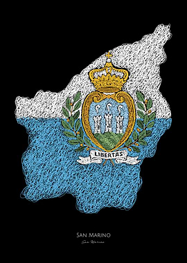 San Marino World Cup Flag