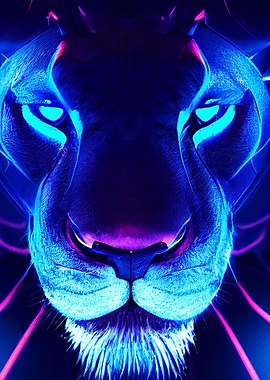 Neon Blue Tiger