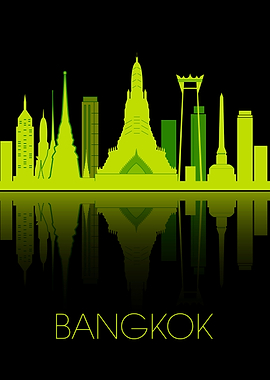 Bangkok City Silhouette