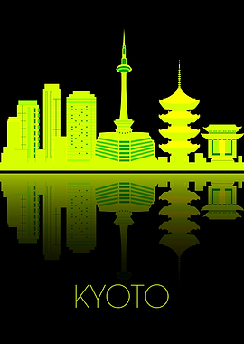 Kyoto City Silhouette