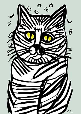 Cat Portrait Drawing