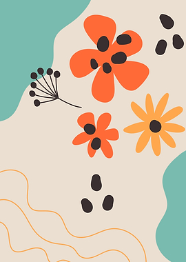 Scandinavian flower leaves