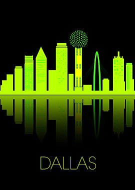 Dallas City Silhouette