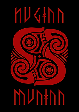 Raven Odin Huginn Muninn