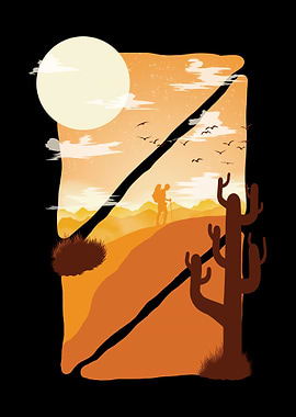 Hiking in the desert