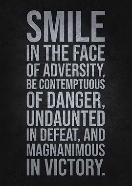 Smile In Face Of Adversity
