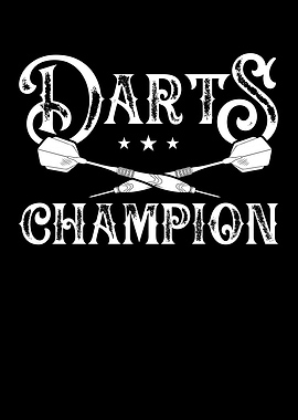 Darts champion with stars