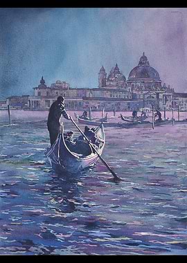 Venice Italy Gondola Art