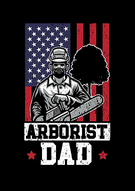 Arborist Dad USA Flag