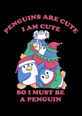 Penguins Christmas cute pe