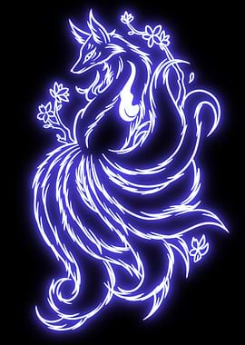 fox kitsune neon