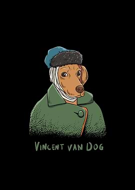 Artsy Van Gogh Dog Design