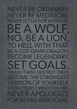 Be Legendary Never Average