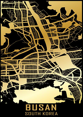 Busan South Korea City Map