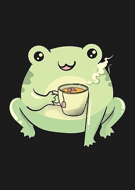 Funny Kawaii Frog Tea Cute