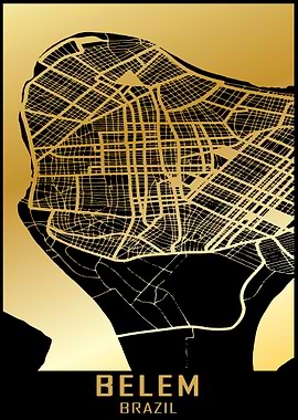 Belem Brazil City Map