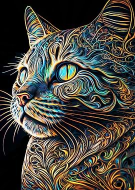 paint cat distorted effect