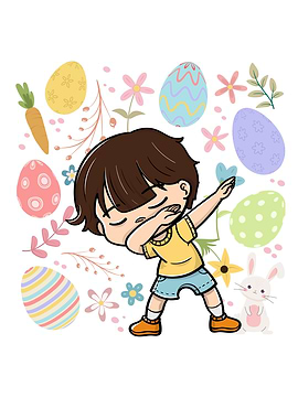 Easter Rabbit Colorful Egg