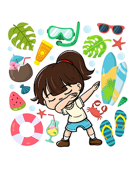 Dabbing Girl Summer Outing