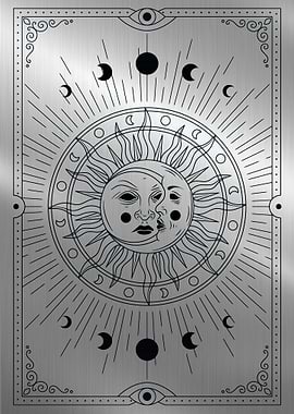 Sun and moon face card II