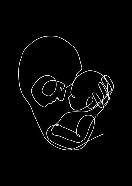 real love line black white