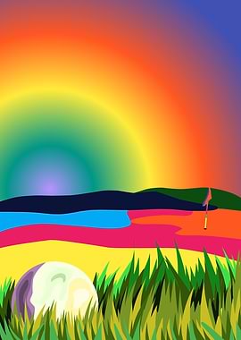 Golf in vector pop art