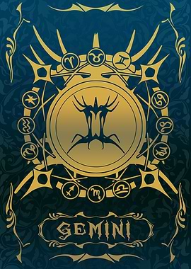 Zodiac Sign card GEMINI