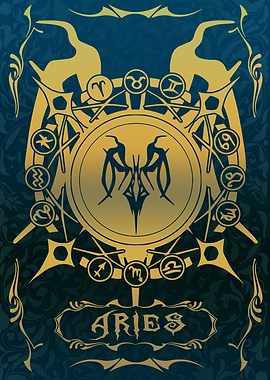 Zodiac Sign card ARIES