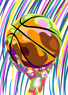 Basketball in pop art