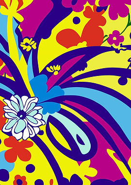 Abstract Groovy Floral