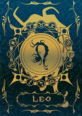 Zodiac Sign card LEO