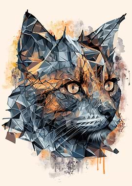 Polygonal Cat Art