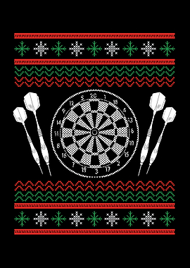 Dartboard and darts on chr