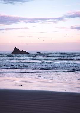 Oregon Coast Beach Sunset