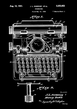 Typewriter patent 1938