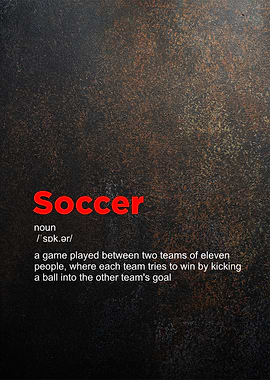 soccer definition poster