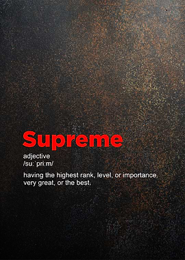 supreme definition poster