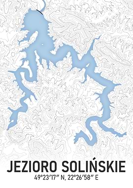 Lake Solina Contour Lines
