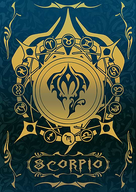 Zodiac Sign card SCORPIO