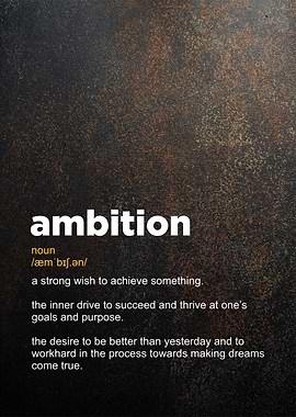 ambition definition poster