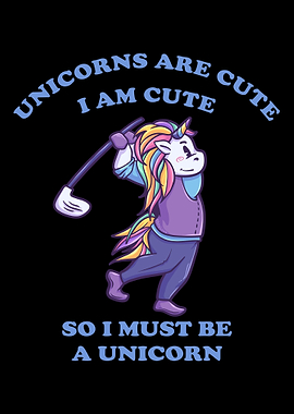 Golfing unicorns are cute