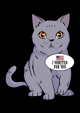 4th Of July USA Voting Cat