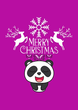 Elegant Xmas Cute Panda