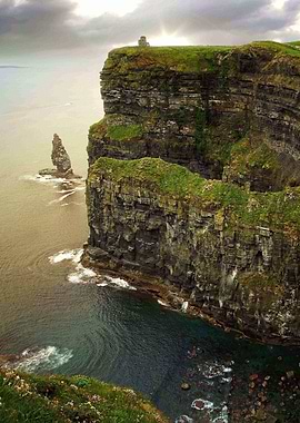 Ravine ireland cliff sea